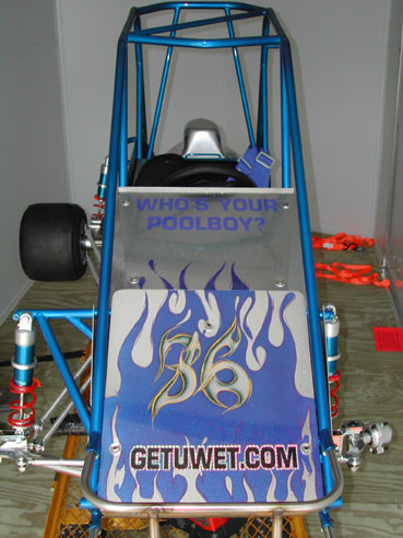 silver race cart